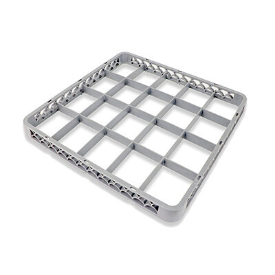 Crestware REC20  Rack Extender, 20 compartment, chemical resistant polymer, gray color and textured surface