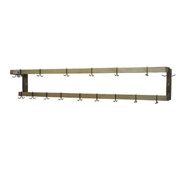 Serv-Ware SW-60-CWP Pot Rack, Wall-Mounted, 60" W, Double-Bar Design