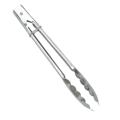 Thunder SLTHUT016 Utility Tongs, 16"L, flat spring action, locking ring, stainless steel