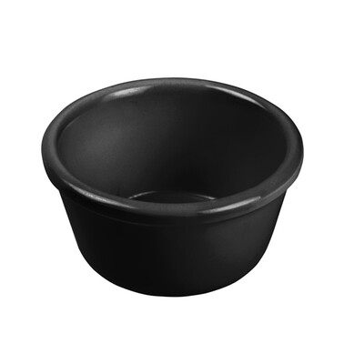 Winco RP-3K Ramekin, 3 oz., plain, heat resistant up to 212°F/100°C, dishwasher safe, melamine, break-resistant, black
