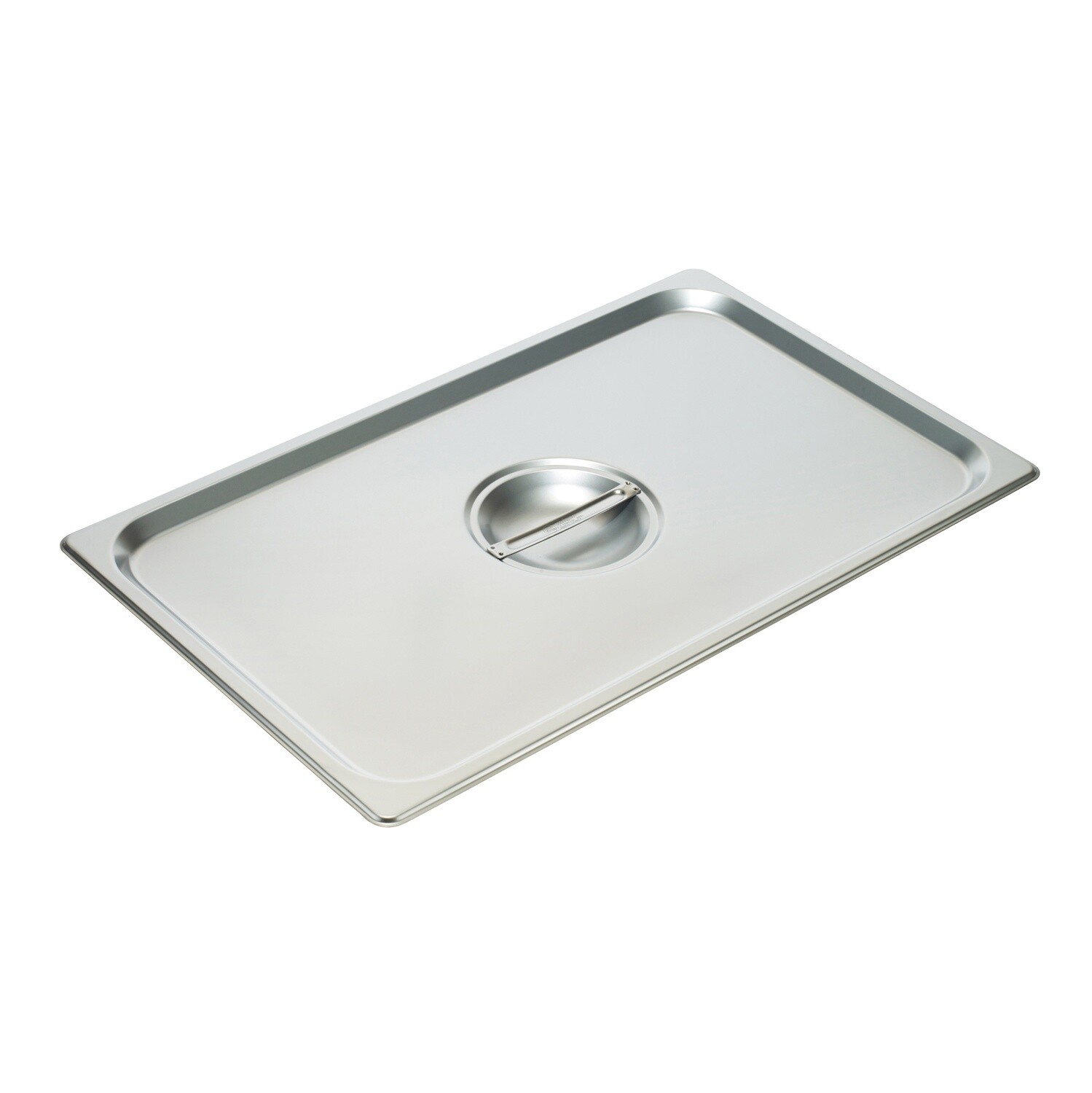 Winco SPSCF  Solid Steam Table Pan Cover with Handle, Standard Weight, Stainless Steel, Full Size