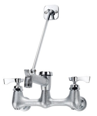Krowne 16-127 Royal Series Service Faucet, Splash-Mounted, 8" Centers, 6.5" Cast Spout
