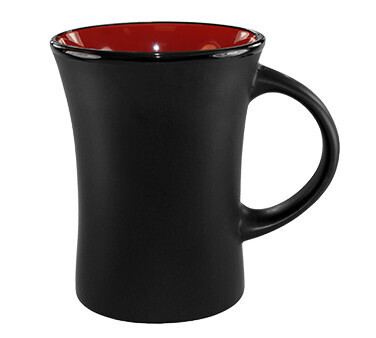 International Tableware 83570-2904 Ventura Mug 11 oz. Black &amp; Red Matte - EACH