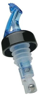 Precision Pours 100 BL 1 oz. Ocean Blue Measured Liquor Pourer - 12/Pack