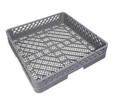 Crestware RBFS Dishwasher Flatware Rack Base, 20&quot; x 20&quot;, flat and open, thick mesh bottom, chemical resistant polymers, handgrips, gray
