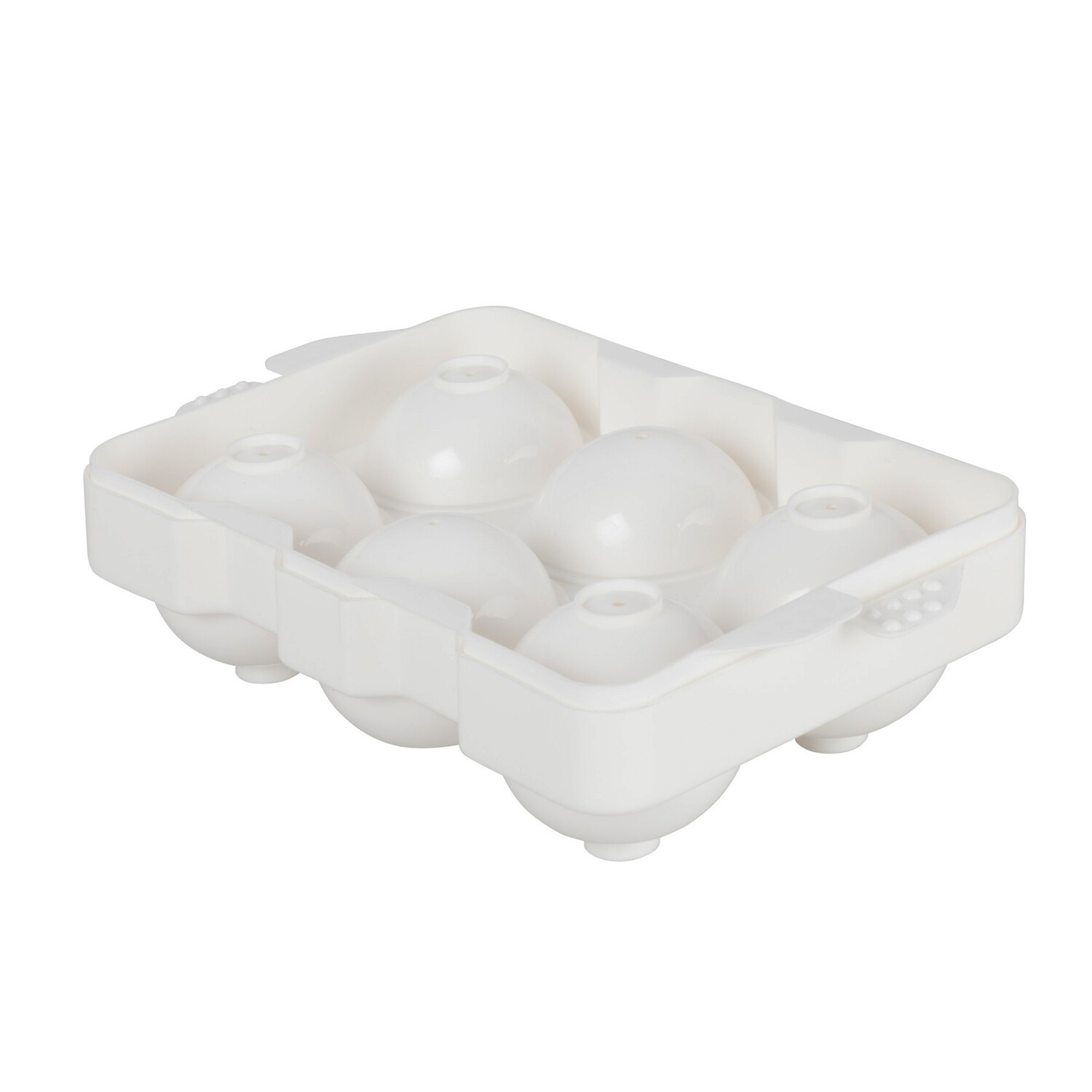 Winco ICCP-6W Top &amp; Bottom Ice cube Tray, 6-compartment, Makes Spherical 2&quot; Cubes