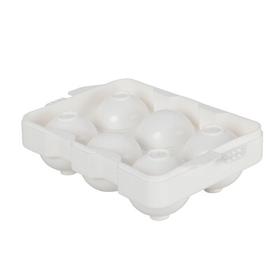 Winco ICCP-6W Top &amp; Bottom Ice cube Tray, 6-compartment, Makes Spherical 2&quot; Cubes