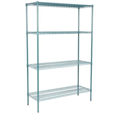 Regency EG1848KIT Green Epoxy 4-Shelf Kit with 74" Posts,  18" x 48"
