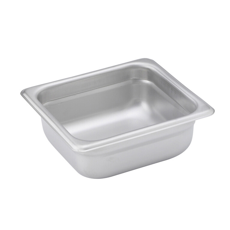 Winco SPJM-602 Anti-Jam Steam Pan, Stainless Steel, Heavy Weight, Sixth Size, 2-1/2&quot; Deep