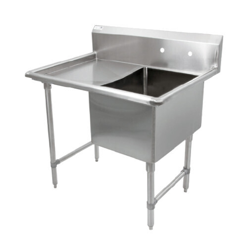John Boos 1B16204-1D18L &quot;B&quot; Series Sink, 1-compartment, 38&quot;W x 25-1/2&quot;D x 44&quot;H