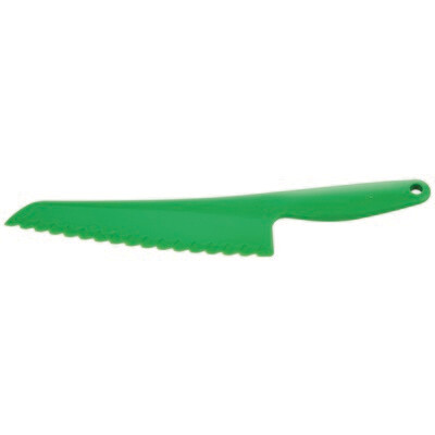 Winco PLK-11G  Lettuce Knife, Serrated Edge, Green, 11.5"L