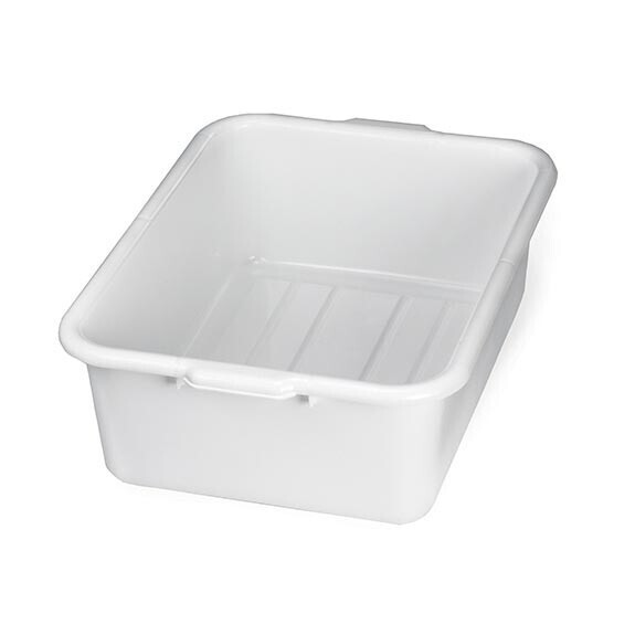 TableCraft 1537G Tote/Bus Box, White, 7&quot;, Pebbled Finish Outside