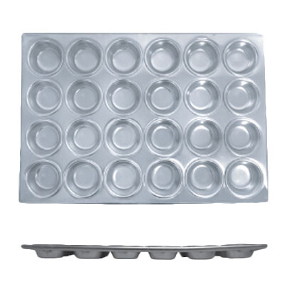 Thunder ALKMP024 Muffin Pan, 24 cup 3-1/2 oz. each cup, 20-1/2&quot; x 14-1/4&quot;, aluminum