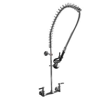 Serv-Ware PRW8-CWP-E Economy Pre-Rinse Unit, Wall mount, 8"OC, 1/2"