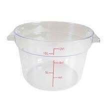 Thunder Group PLRFT312PC  Food Storage Container, 12 quart, round, shatter and scratch resistant, -40° to 210° F temperature range, polycarbonate, clear