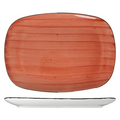 International Tableware RT-12-RU  Platter, 12" x 9", oblong, microwave &amp; dishwasher safe, lead free, ceramic, ruby- 1 dozen