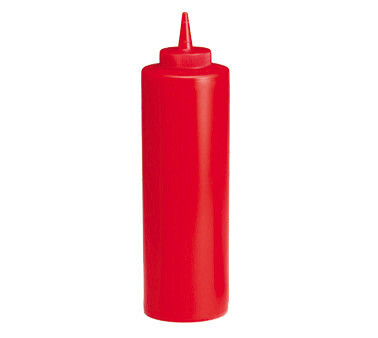 TableCraft 12463K WideMouth Squeeze Bottle ketchup , Red, 24 oz.