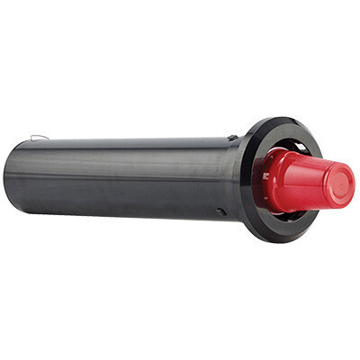 Winco CDIC-4  Cup Dispenser, 5-1/4" dia. x 24"L tube, in-counter mount, for cups with a 3-1/8" to 4-1/2" rim dia., built-in clips, ABS plastic, black