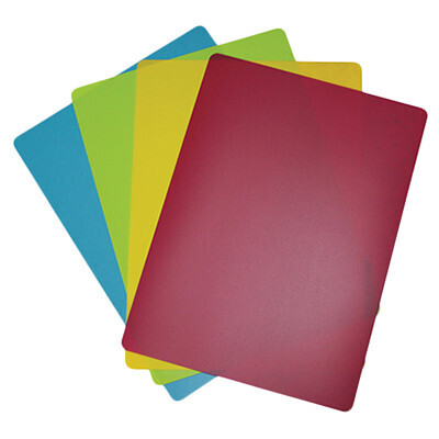 Harold Import 560 Chop Chop Mini Color Flex Mats, 6&quot; x 7-1/2&quot; x .02&quot;, non-skid, polypropylene, assorted colors