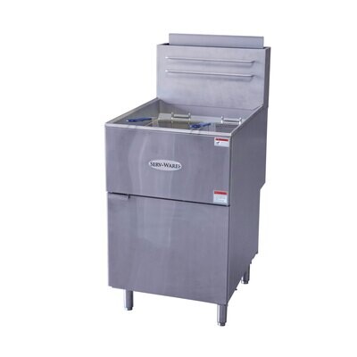 Serv-Ware SGF-70 Floor Model Fryer, Gas, 70 lb. Oil Capacity
