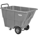 Nexel NX984613GY Deluxe Plastic Tilt Truck, Gray, 1/2 Cubic Yard/750 Lb. Capacity