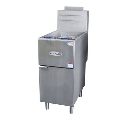 Serv-Ware SGF-40-L Floor Model Fryer, Gas Propane, 40lbs fat capacity
