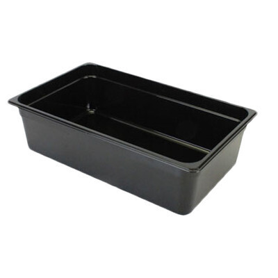 Thunder Group PLPA8006BK  Food Pan, full size, 6" deep, shatter and scratch resistant, dishwasher safe, polycarbonate, black