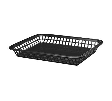 Tablecraft 1079BK Basket Fast Food 11-3/4&quot; x 8-1/2&quot; x 1-1/2&quot;