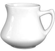 International Tableware PC-4-EW Creamer, 4-1/2 oz., 3-1/8" dia. x 2-5/8"H, with handle &amp; spout, fully vitrified, dishwasher safe, lead free, porcelain, European White - EACH