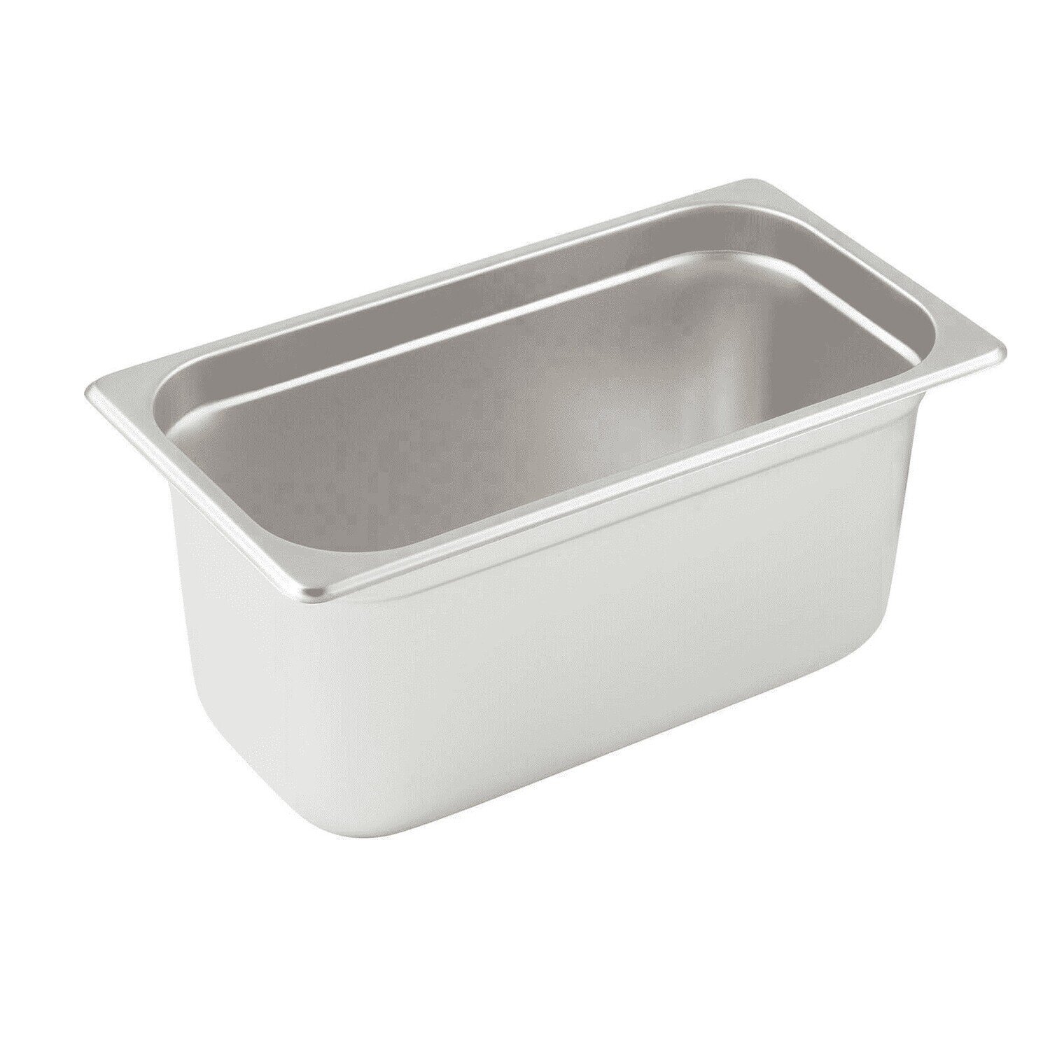 Winco SPJL-306  Steam Table Pan, 1/3 size, 6-7/8&quot; x 12-3/4&quot; x 6&quot; deep, 25 gauge standard weight, anti-jamming, 18/8 stainless steel
