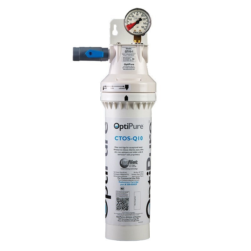 Opti-Pure QTI10-1Water Filtration System, single, 10&quot; Cartridge