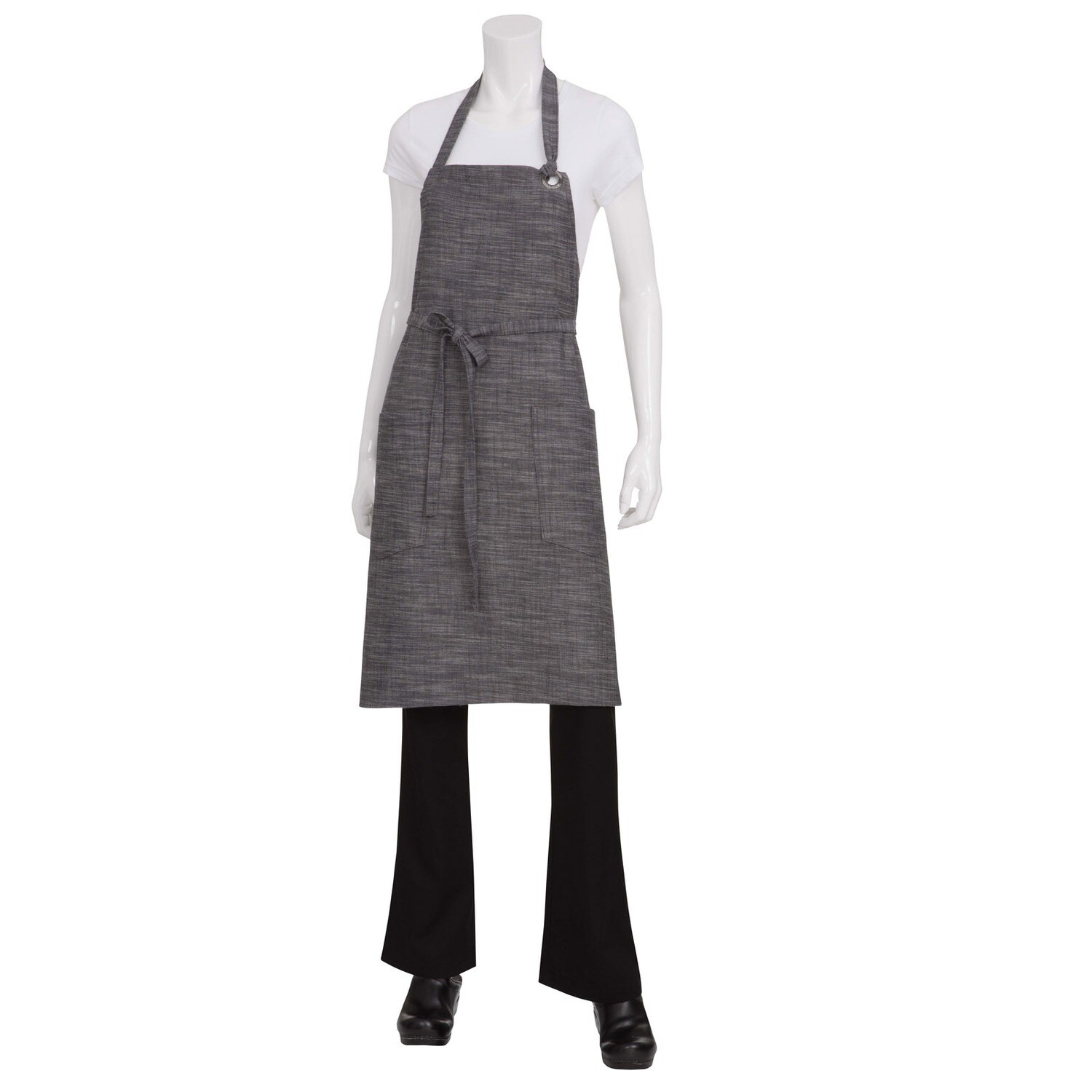 Chef Works ABXX052-BSL-0 Urban Corvallis Bid Apron, Black-Steel Gray