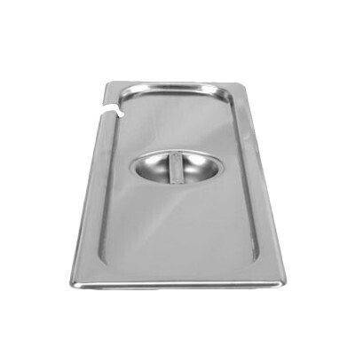 Thunder STPA5120CSL  Steam Table Pan Cover, 1/2 size long, long side slotted with handle, reinforced corners, 24 gauge, stainless steel