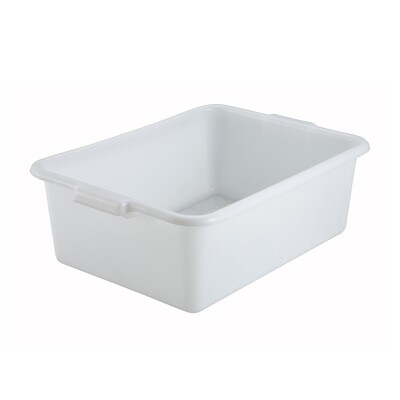 Winco  PL-7W Dish Box, 21-1/2&quot; x 15&quot; x 7&quot;, 1-compartment, polypropylene, white