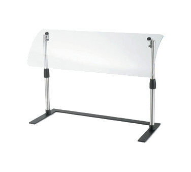Vollrath MB98722  Mobile Steel Sneeze Guard with Curved Acrylic Breath Guard,  60&quot;
