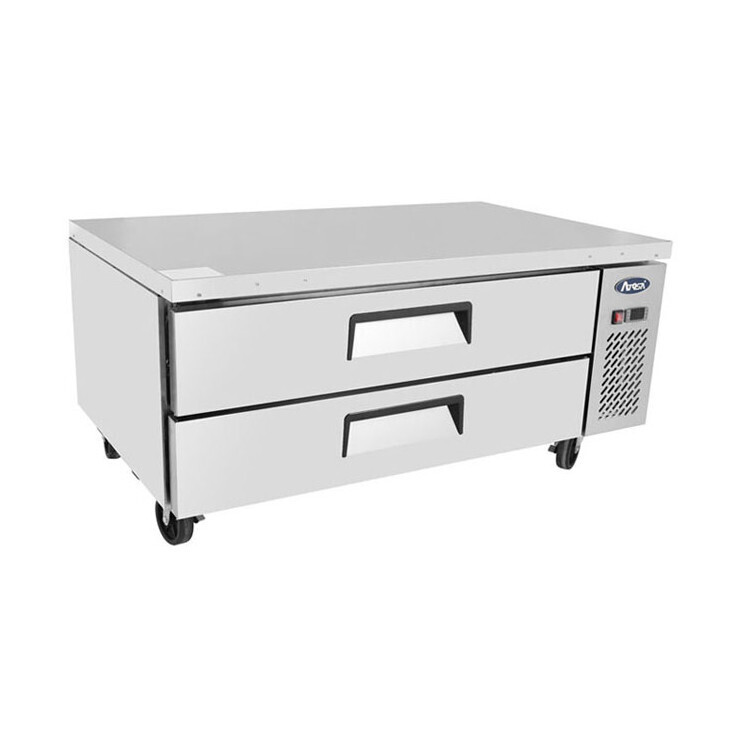 Atosa MGF8452GR  Chef Base with Extended Top, one-section, 60-1/2&quot;W x 33&quot;D x 26-3/5&quot;H, side-mounted self-contained refrigeration, 8.4 cu. ft., (2)