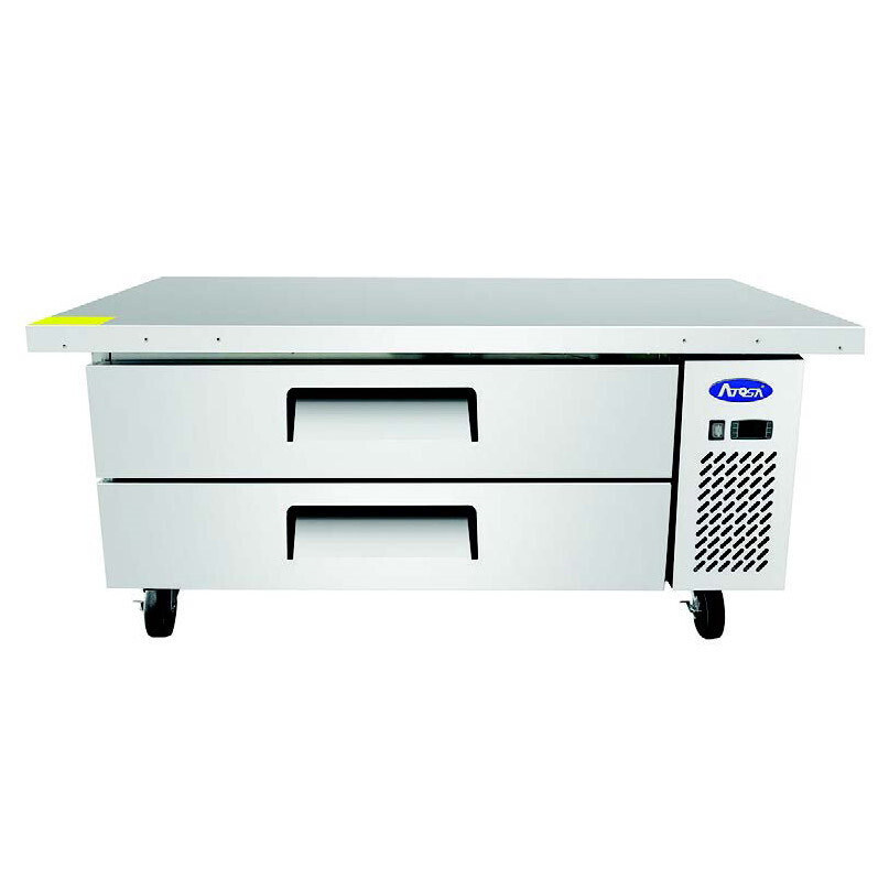Atosa MGF8452GR  Chef Base with Extended Top, one-section, 60-1/2&quot;W x 33&quot;D x 26-3/5&quot;H, side-mounted self-contained refrigeration, 8.4 cu. ft., (2)