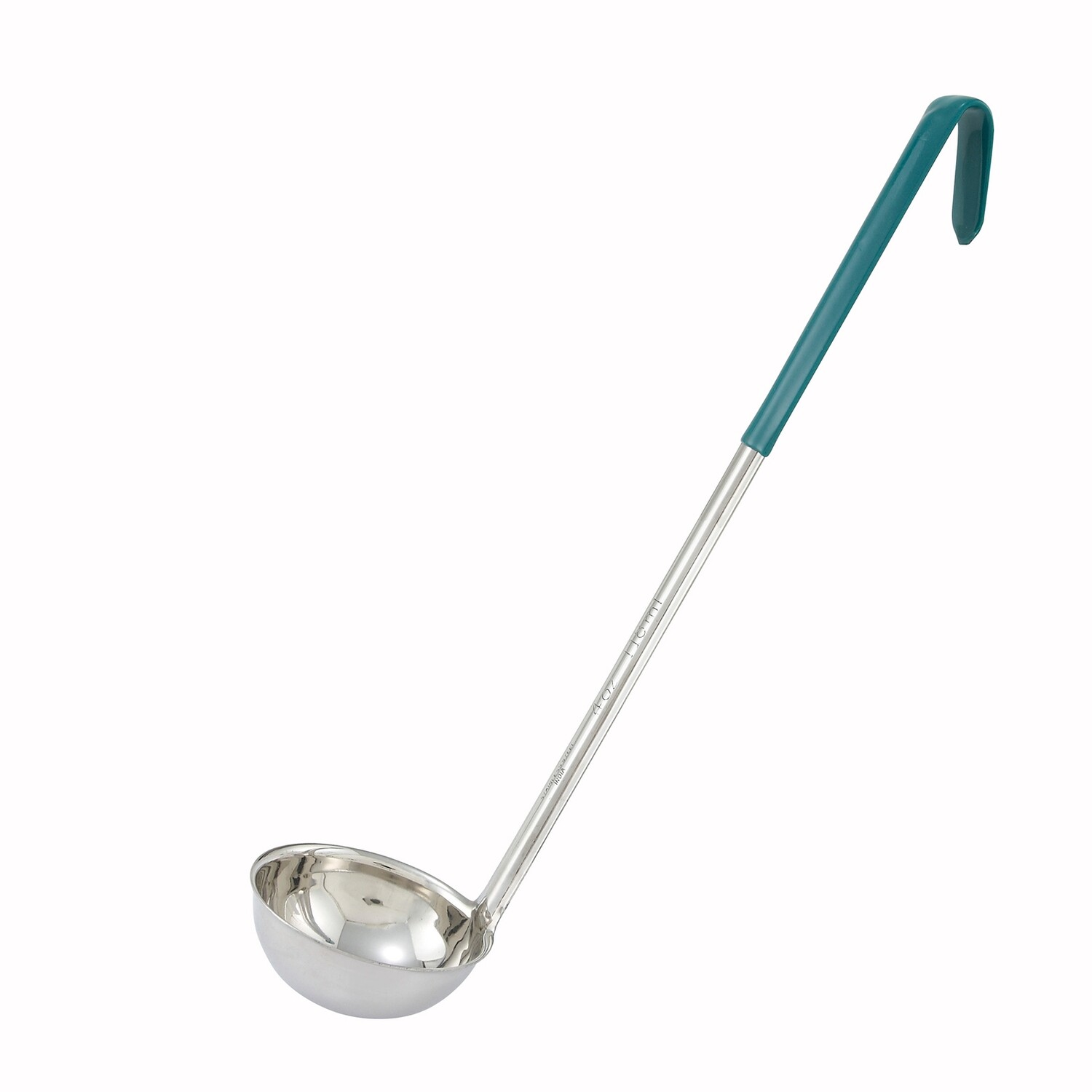 Winco LDC-4  Color-Coded Ladle, 4 oz., 15-1/2&quot; handle, one-piece, stainless steel, green