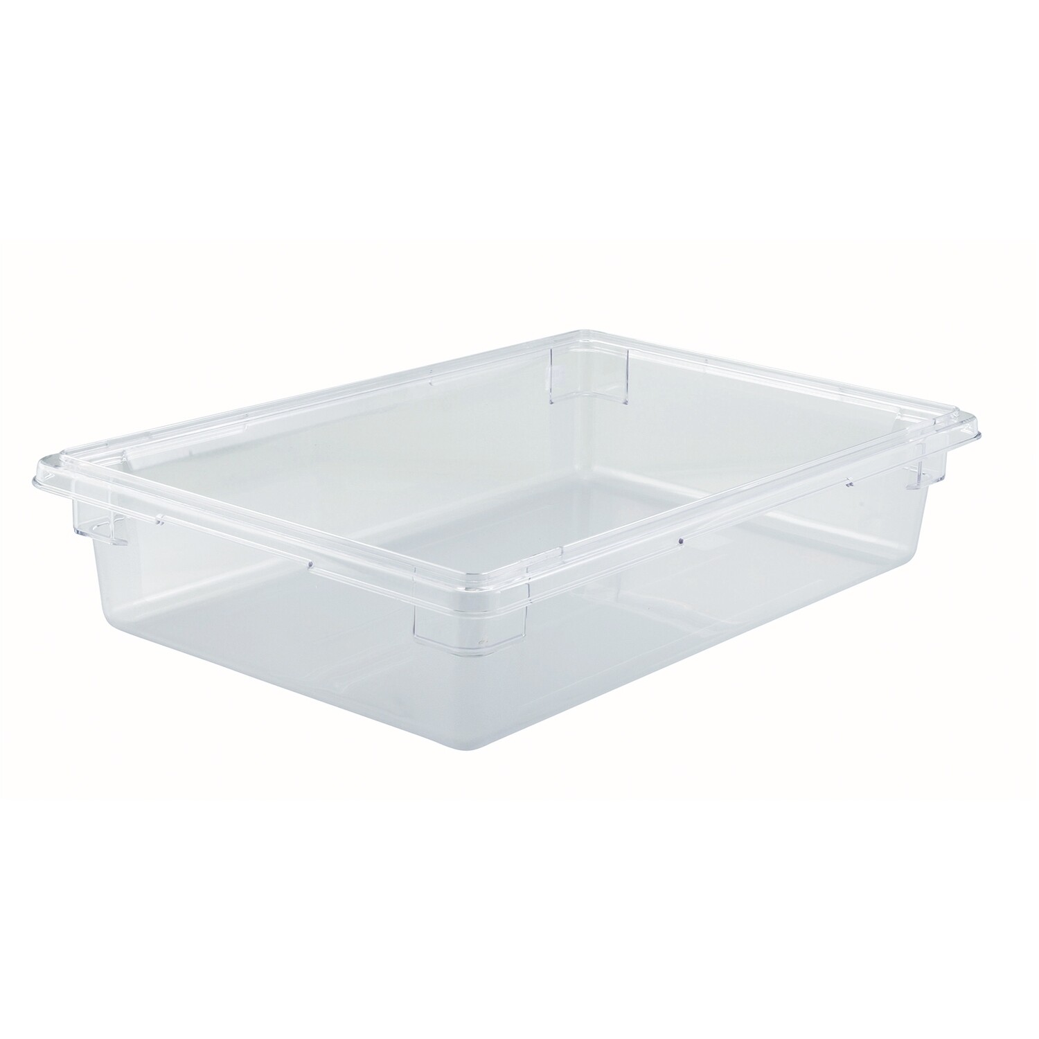 Winco PFSF-6  Food Storage Box, 9 gallon (34 Kg), 18&quot; x 26&quot; x 6&quot;, -40°F to 212°F temperature range, dishwasher safe, break-resistant polycarbonate, clear