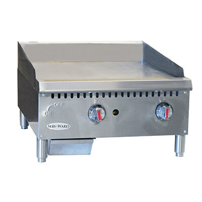 Serv-ware SMGS-36 Griddle, Gas, Countertop , 3/4" thick plate, manual controls, 36" W