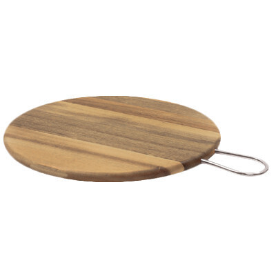 TableCraft Cash &amp; Carry ACAMR12 Acacia Display Board, Round, 12&quot; dia. x 0.5&quot;