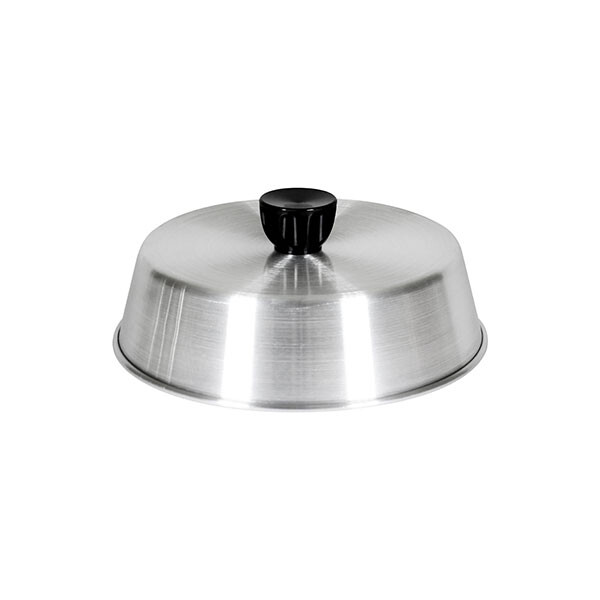 Thunder ALBC008 Grill Basting Cover, 8&quot; dia., round, Bakelite® knob, aluminum