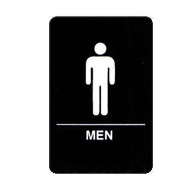 Winco SGNB-605  Information Sing with Symbol &quot;MEN&quot;, 6&quot; x 9&quot;