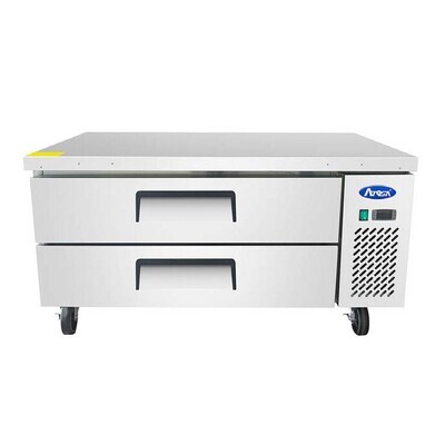 Atosa MGF8450GR Chef Base, one-section, 48-2/5"W x 33"D x 26-3/5"H, side-mounted self-contained refrigeration, 7.7 cu. ft