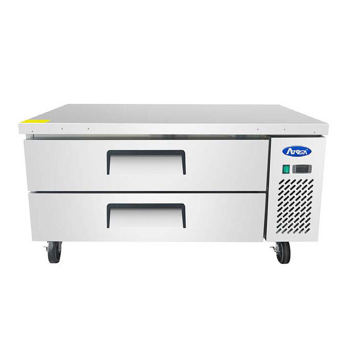 Atosa MGF8450GR Chef Base, one-section, 48-2/5&quot;W x 33&quot;D x 26-3/5&quot;H, side-mounted self-contained refrigeration, 7.7 cu. ft