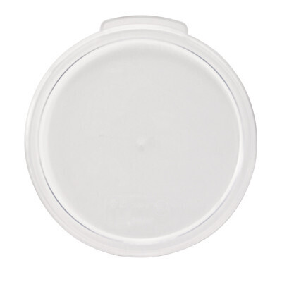 Winco PCRC-1222C Food Storage Container Lid, Clear, Round, Fits 12 qt. and 18 qt. Containers