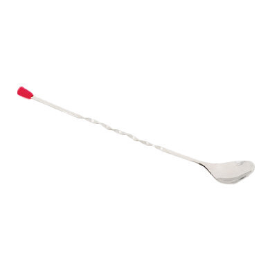 Royal Industries ROY BAR 11 Bar Spoon, 11&quot;, twisted handle, red knob