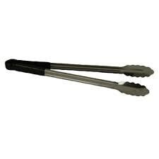 Thunder SLTG810K  Utility Tongs, 10&quot; L, one-piece, non-slip, color coded handle, stainless steel, black
