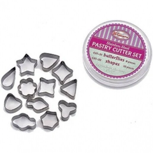 Winco CST-32 Cookie Cutter Set, Various Shapes, Stainless Steel, 12-piece
