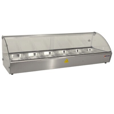 Omcan 43119 Food Warmer/Display Case, countertop, full-service, 44&quot;W, 2.4 cu. ft. (68L)